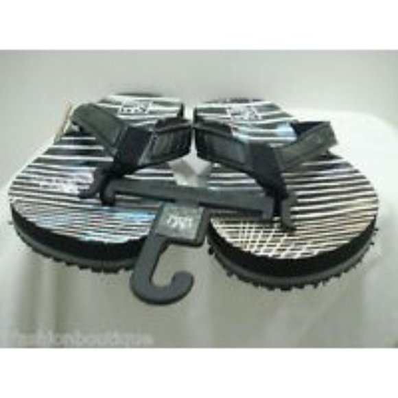 MICROS Mens Flip Flops Thong Sandal MZSD-353 Black/White Size 9 New - Picture 7 of 10